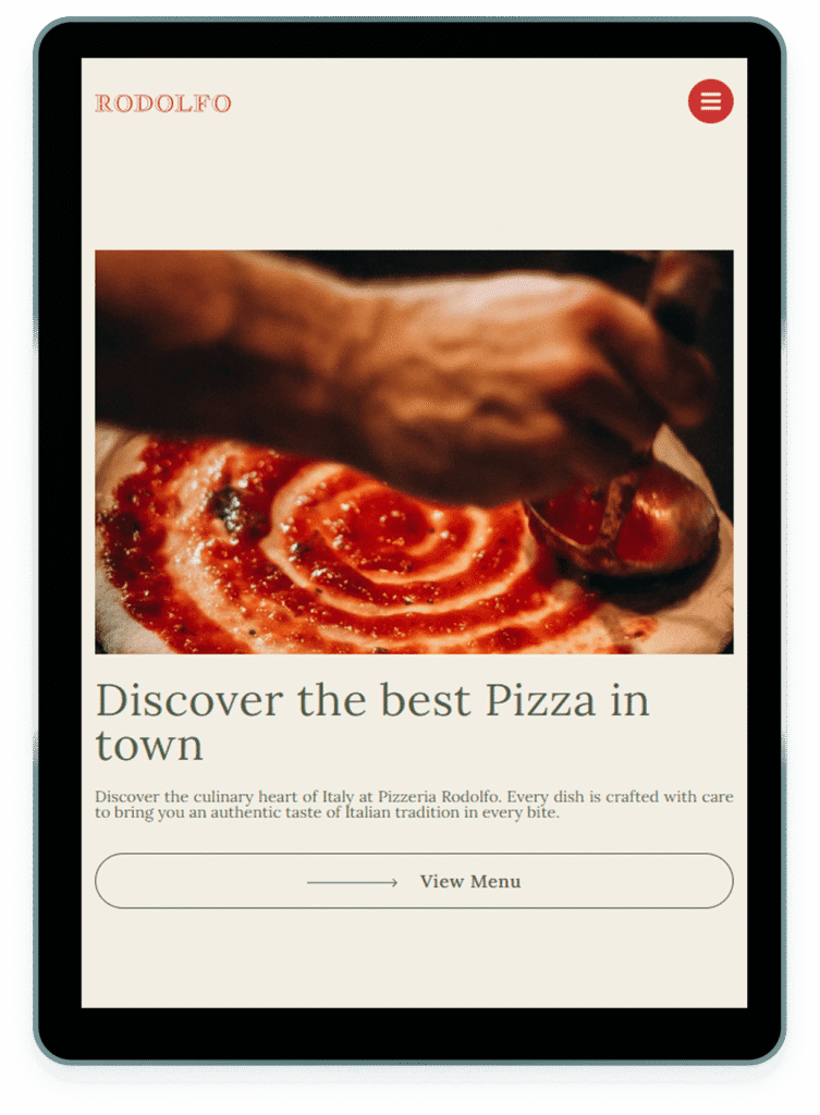 Rodolfo Template by The Web Cuisine web agency for restaurants